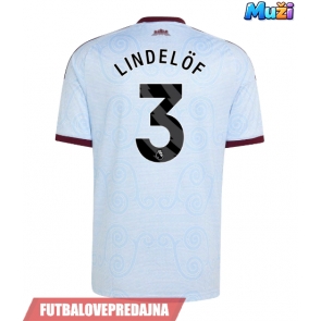 Lacne Muži Futbalové dres Aston Villa Victor Lindelof #3 2026-27 Krátky Rukáv - Tretina